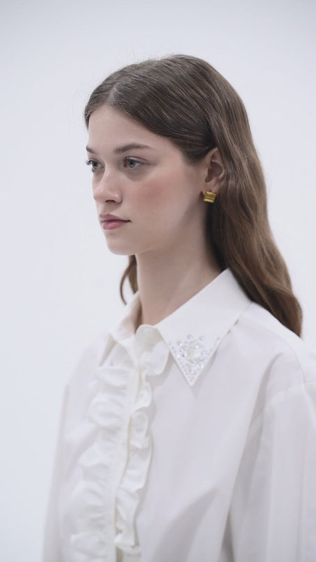 Isabeau crystalembellished shirt