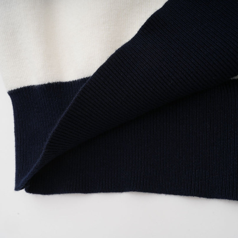 Isabella White Black Lapel Stripe Shirt Chic Striped Block