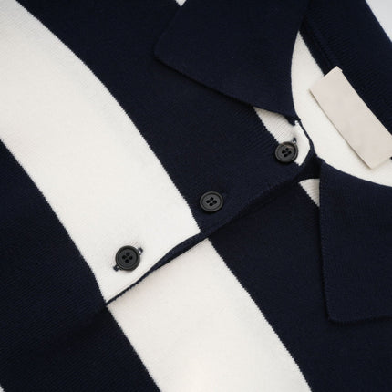 Isabella White Black Striped Block Shirt