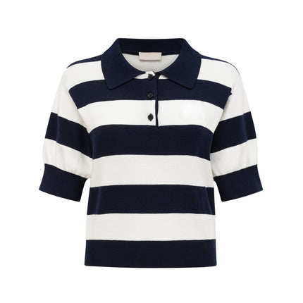 Isabella White Black Striped Shirt Chic Block