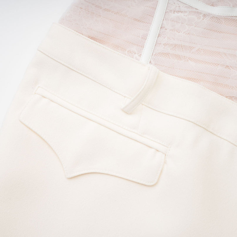 Isabella White Mesh Bustier Mini Dress