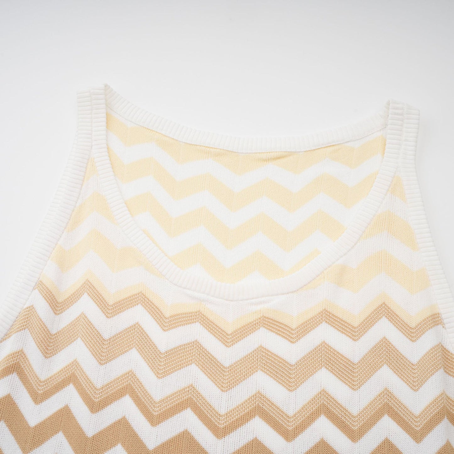 Isabelle Yellow Zigzag Knit Matching Set