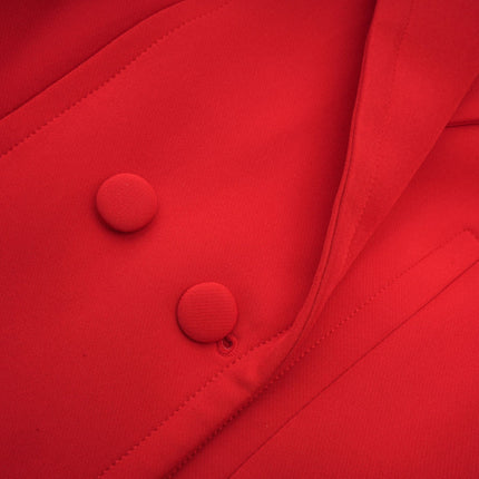 Isla Red Wool Blend Double Breasted Blazer Hourglass Fit