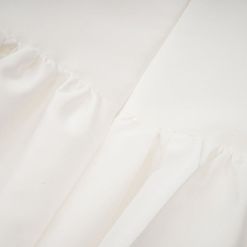 Ivanka White Crystal Embellished Mini Dress Square Neck Sleeveless A-Line Skirt Rear Zip Fastening