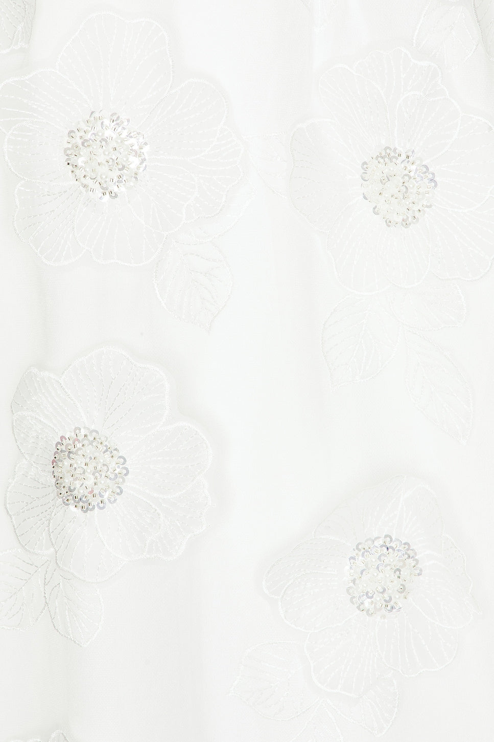 Ivory Aspen Bridal Dress with 3D florals and hidden zipper closure