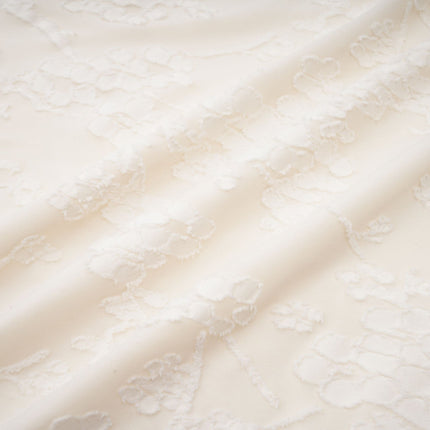 Ivory White Jacquard Maxi Dress with Corset Detailing Spaghetti Straps Square Neckline and Flared Hem