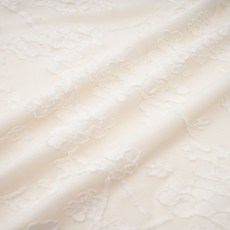 Ivory White Jacquard Maxi Dress with Corset Detailing Spaghetti Straps Square Neckline and Flared Hem