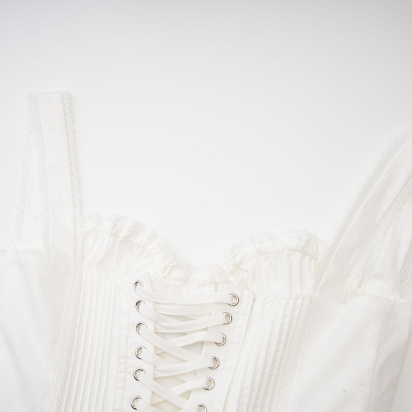 Jada White Lace Bustier Mini Dress