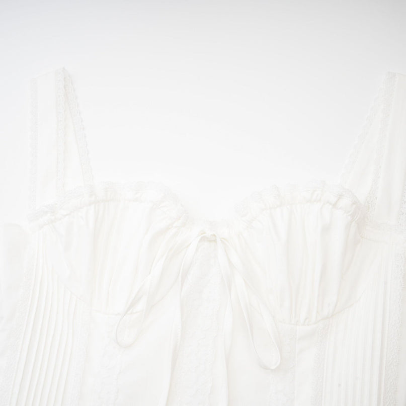 Jada White Lace Bustier Mini Dress