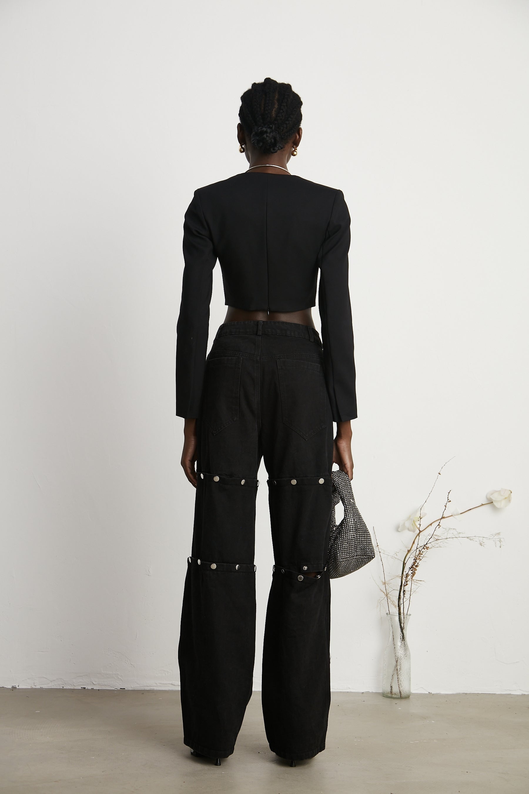 Janelle buttoned straightleg jeans