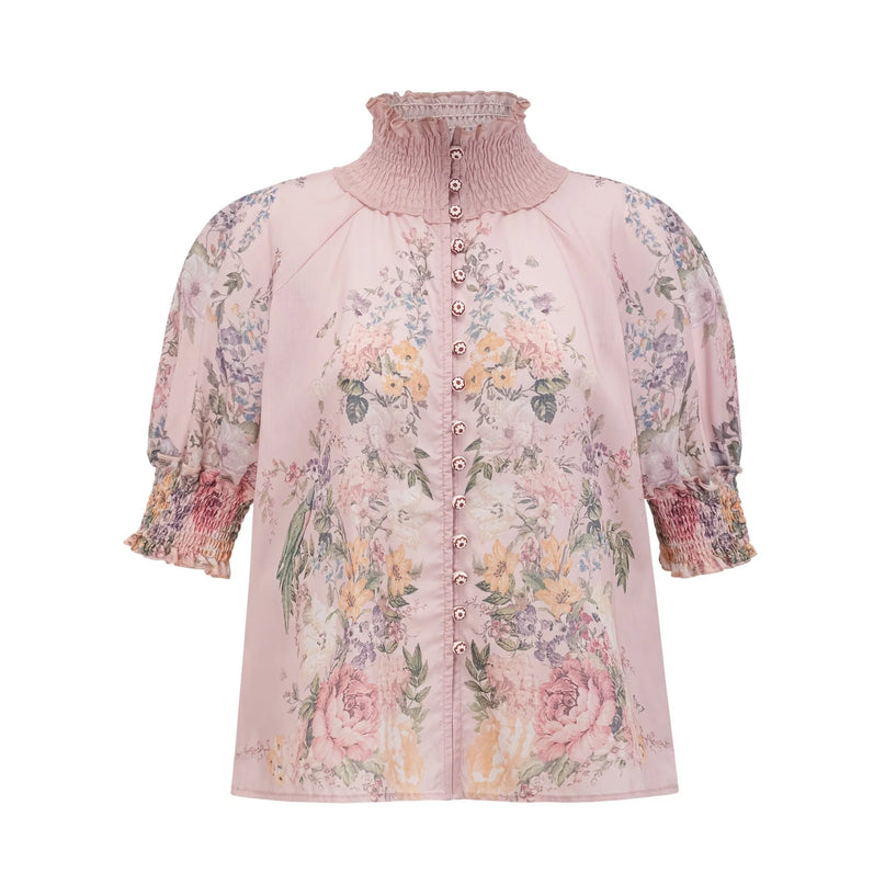 Janelle floralprint shirt  shorts matching set