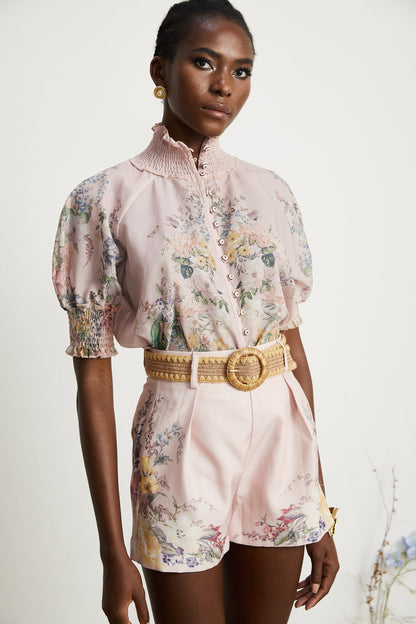Janelle floralprint shirt  shorts matching set