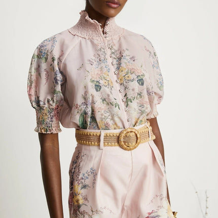 Janelle floralprint shirt  shorts matching set