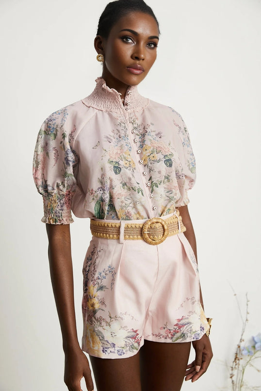 Janelle floralprint shirt  shorts matching set