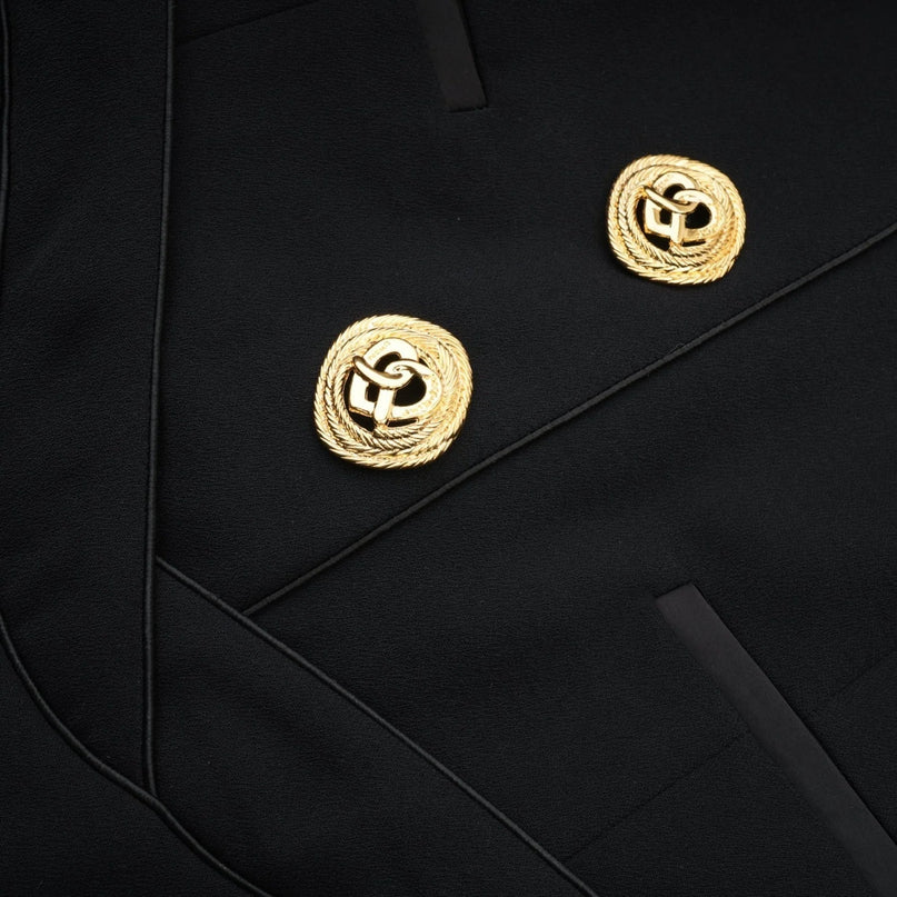 Jaques halterneck black mini dress