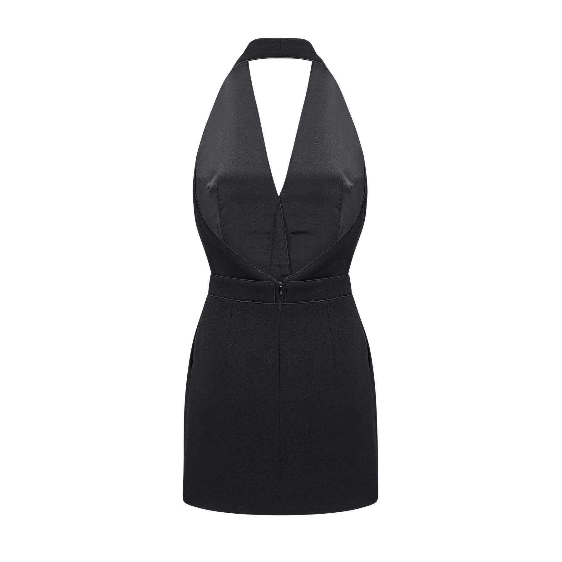 Jaques halterneck black mini dress