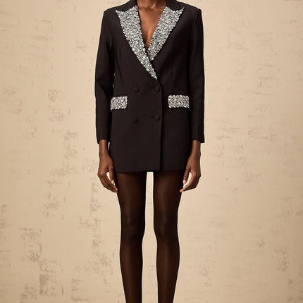 Jenna Black Crystal Embellished Blazer