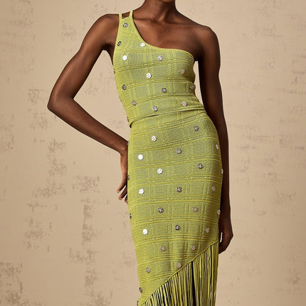 Jenna Green Knit Skirt Top Set