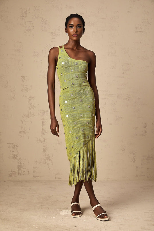 Jenna Green Knit Skirt Top Set