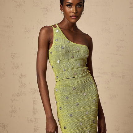 Jenna Green Knit Top and Skirt Set