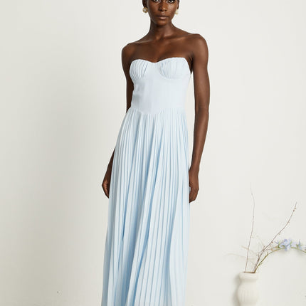 Jessica Blue Corset Style Maxi Dress