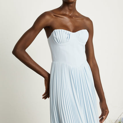 Jessica Blue Corset Style Maxi Dress