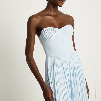 Jessica Blue Off-Shoulder Corset Style Maxi Dress