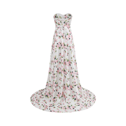 Jessica Floral Maxi Dress White & Multicolor