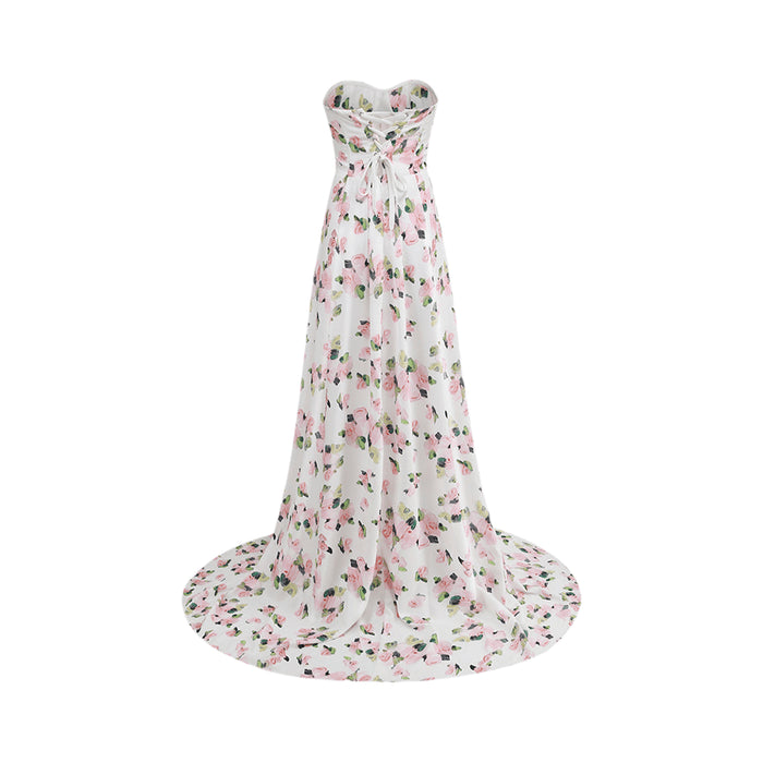 Jessica Floral Maxi Dress White & Multicolor