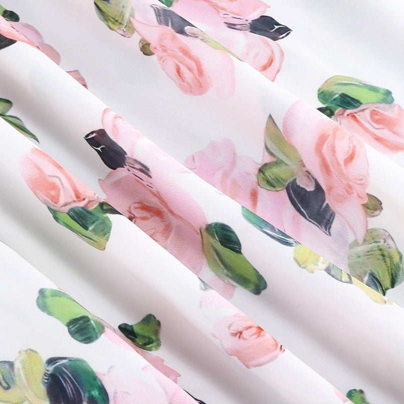 Jessica Floral Maxi Dress White & Multicolor