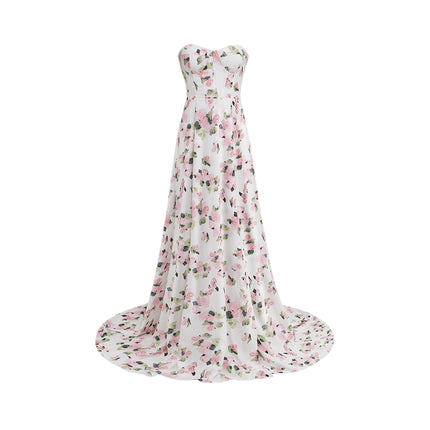Jessica Floral Maxi Dress White & Multicolor