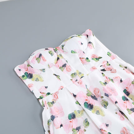 Jessica Floral Maxi Dress White & Multicolor