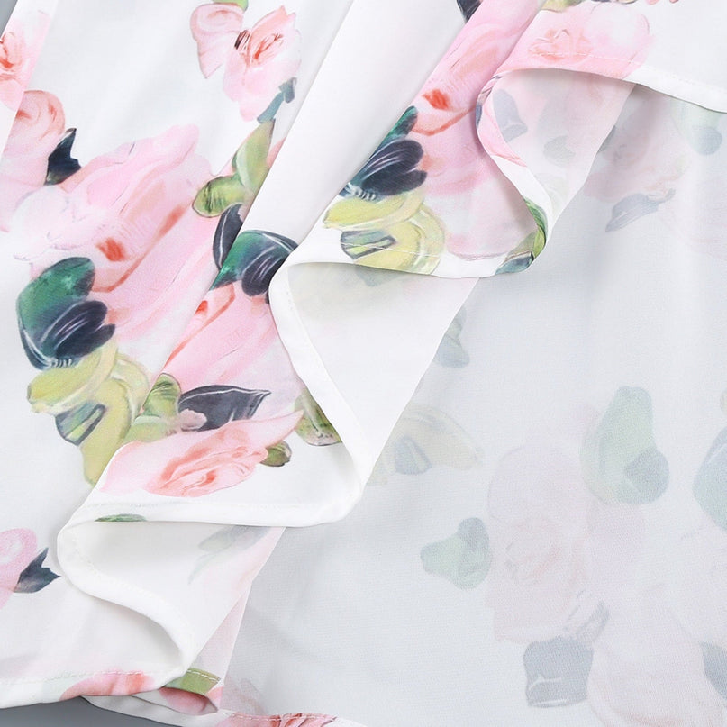 Jessica Floral Maxi Dress White & Multicolor