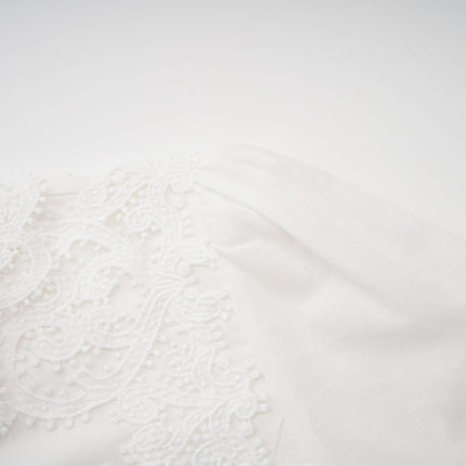 Jessica White Floral Lace Midi Dress