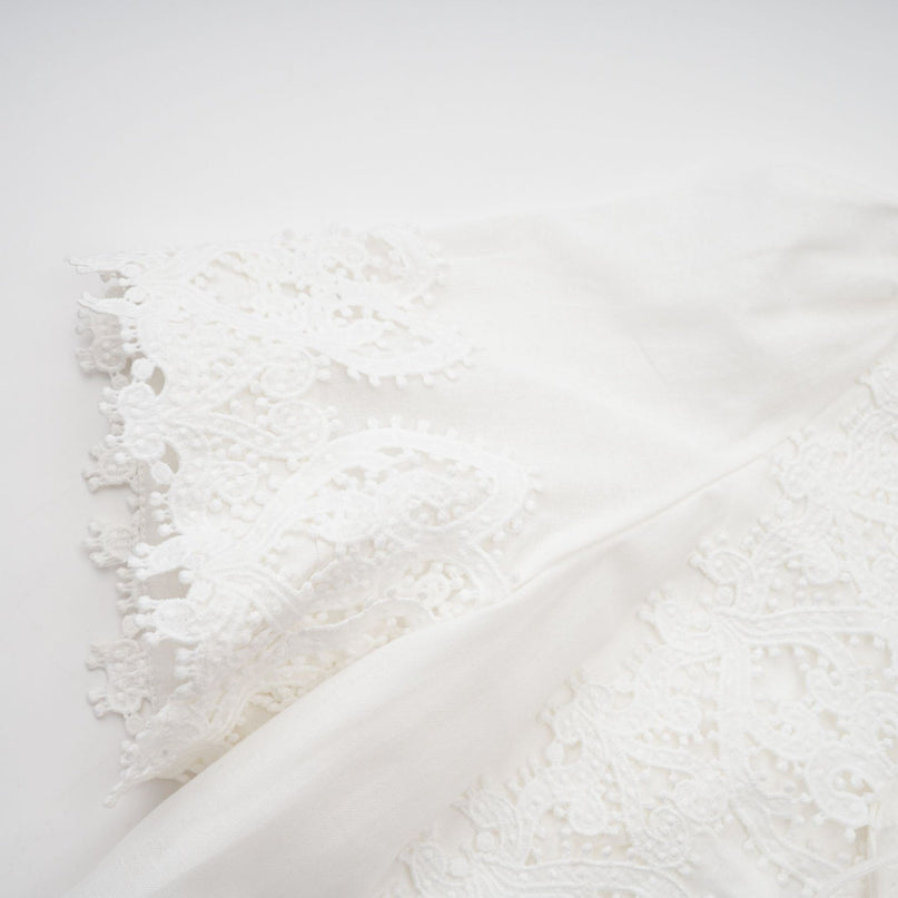 Jessica White Floral Lace Midi Dress