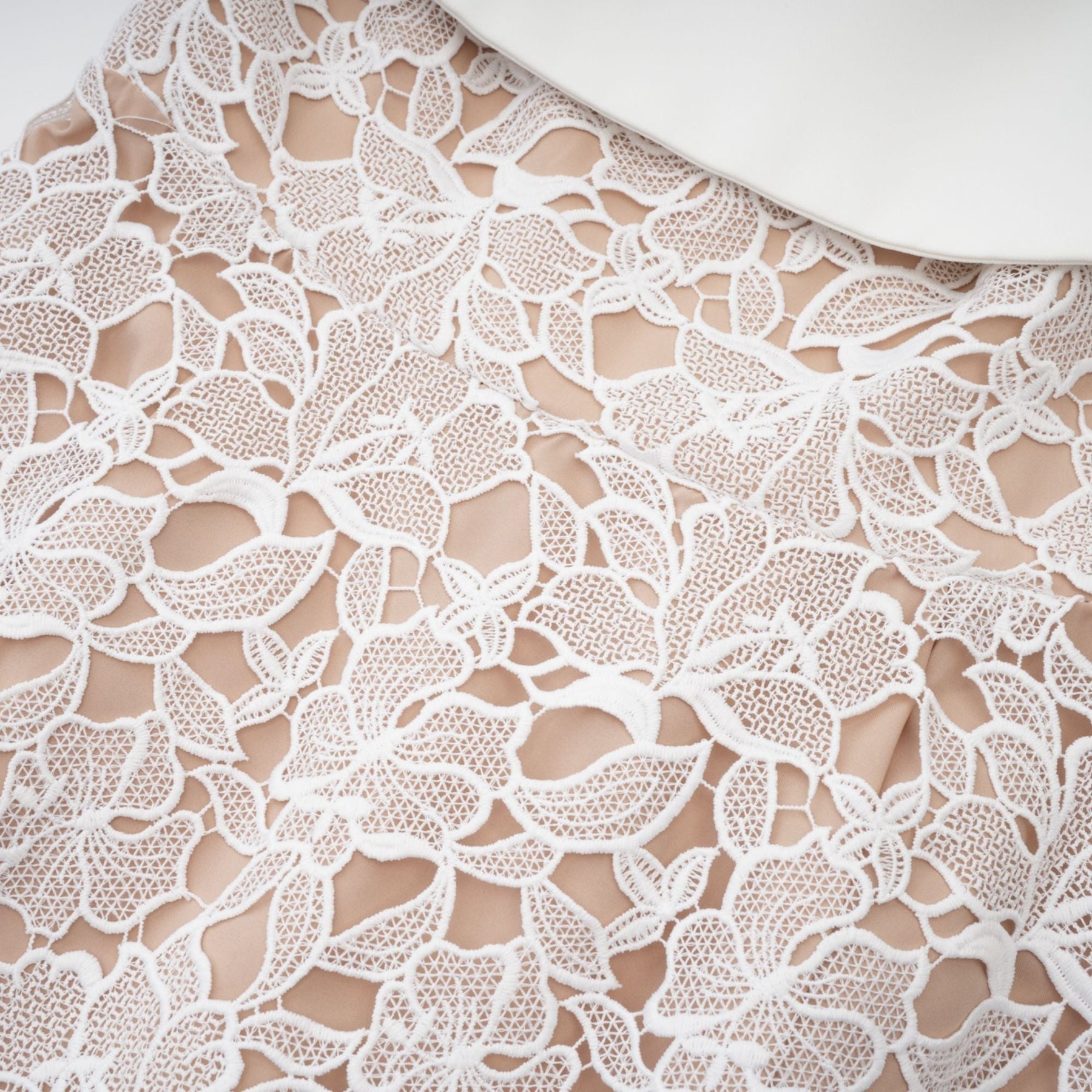 Jorvilda white pierced midi dress