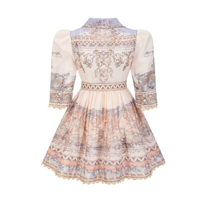 Joséphine belted Vneck mini dress