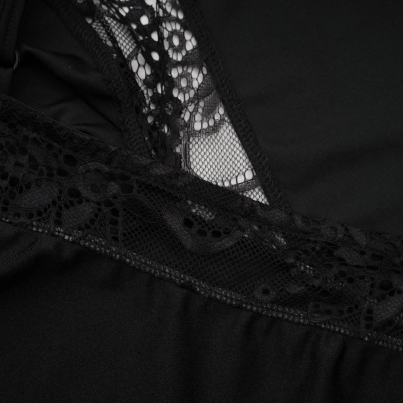 Juana lacedetail asymmetric mini dress