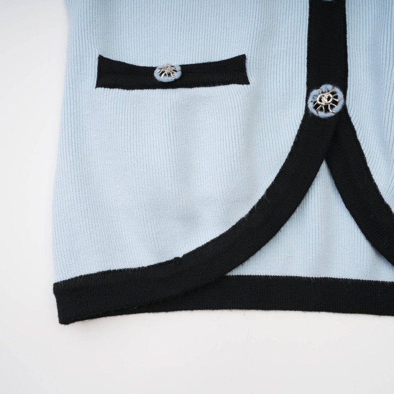 Julia Blue Knit Skirt Top Set