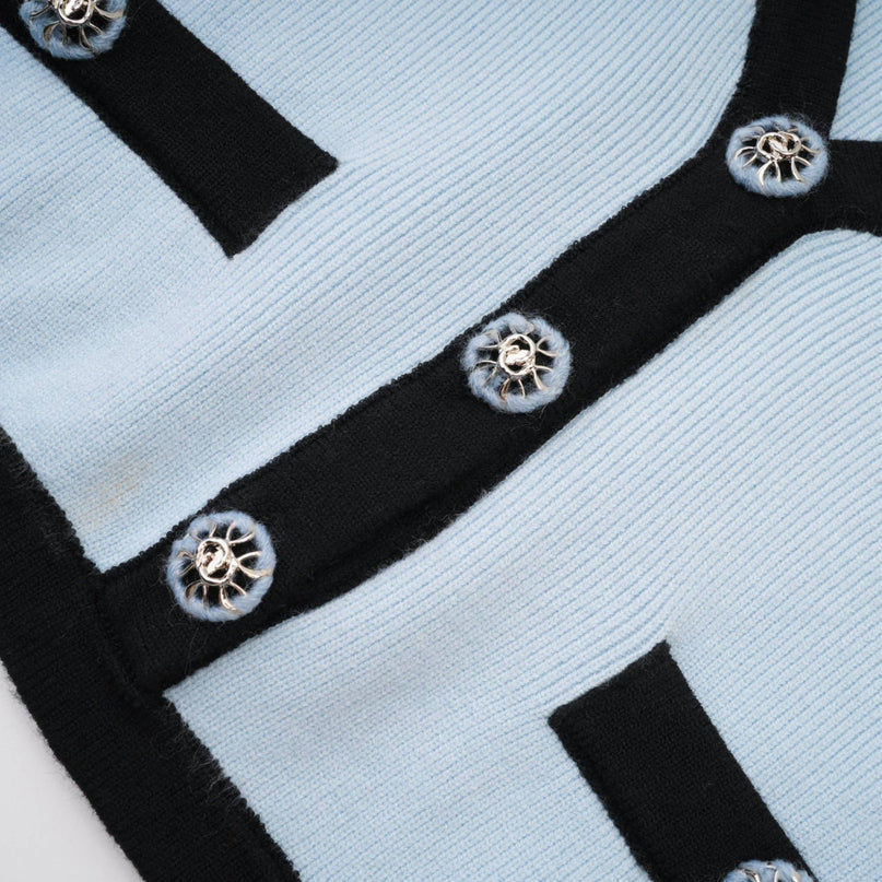 Julia Blue Knitted Skirt and Top Set