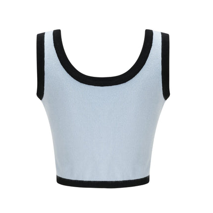 Julia Blue Knitted Skirt Top Set