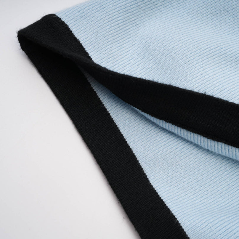 Julia Blue Knitted Skirt Top Set