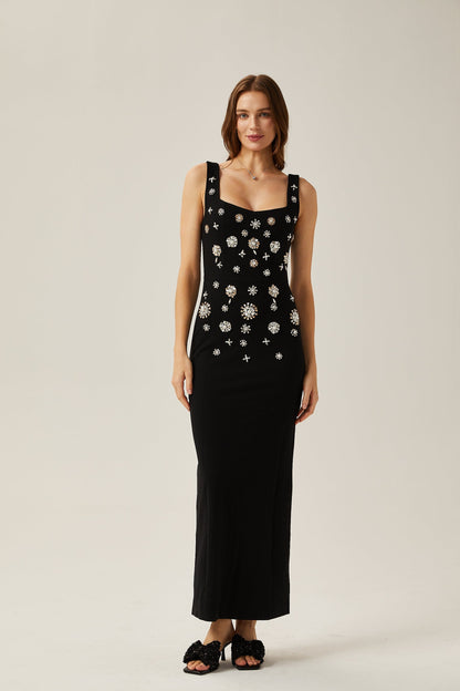Juliette crystalembellished sleeveless maxi dress