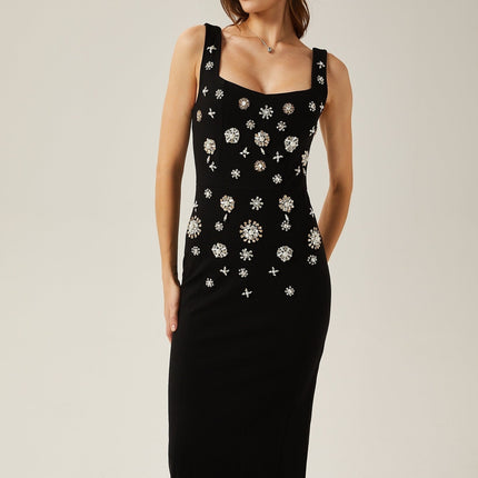 Juliette crystalembellished sleeveless maxi dress