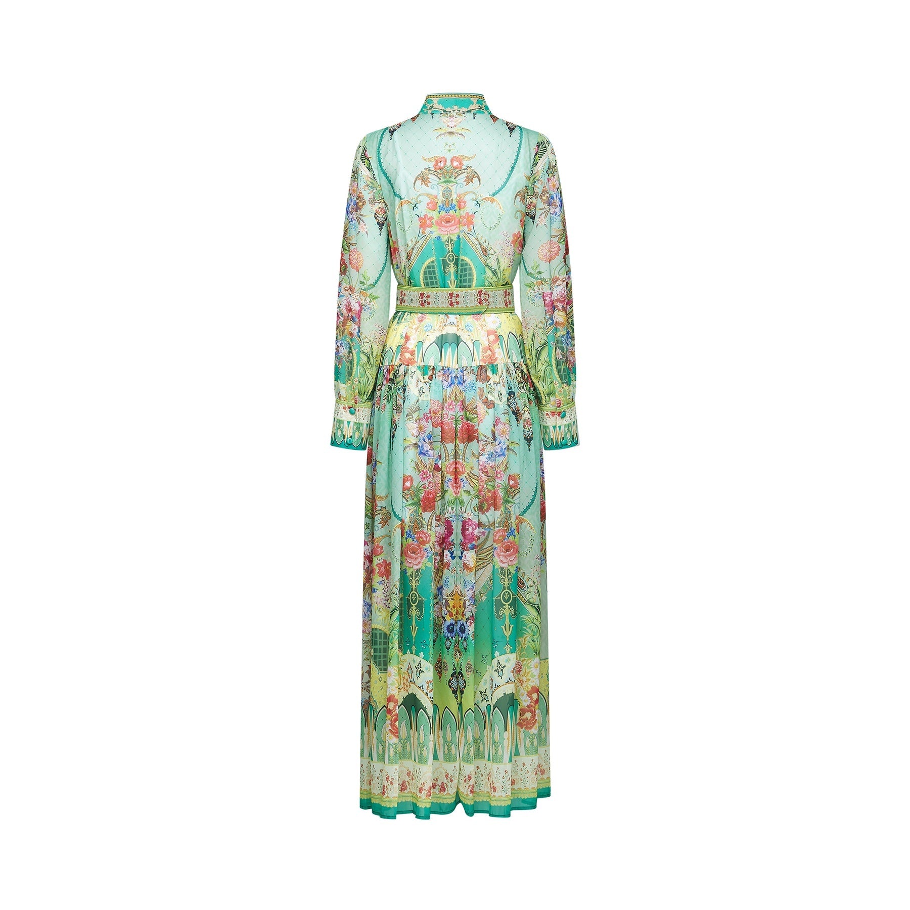 Juliette floralprint flouncehem midi dress