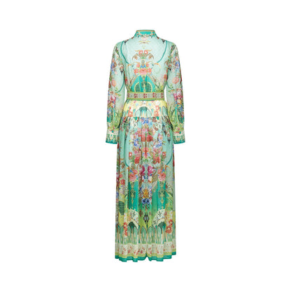 Juliette floralprint flouncehem midi dress
