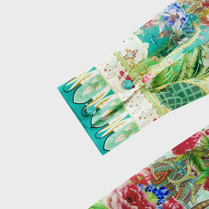 Juliette floralprint flouncehem midi dress