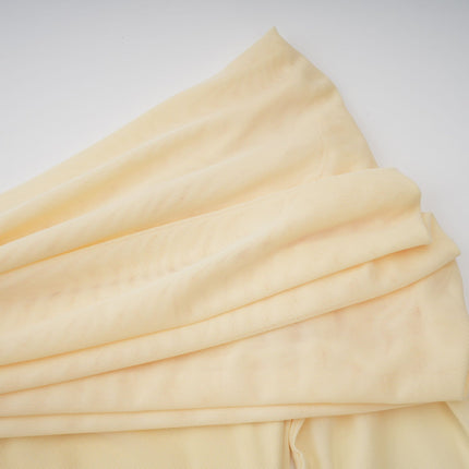 Juniper Sunbeam Serenade Gown Yellow Off the Shoulder Long Sleeve Front Tie Pleated Ruched Draped Asymmetrical Slip-On Floor Length Luxury Sophistication