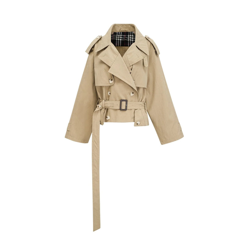 Justine beltedwaist trench coat