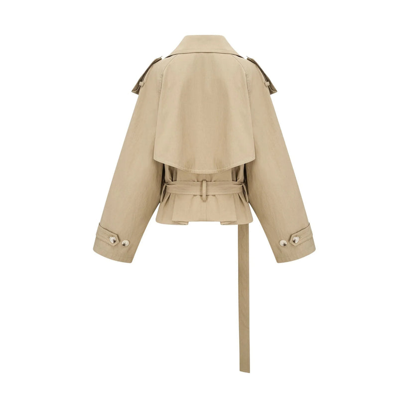 Justine beltedwaist trench coat